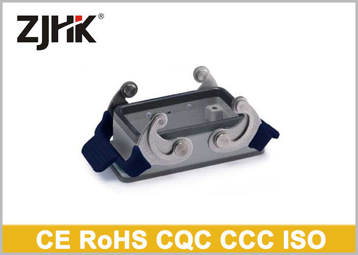 H10B-BK-2L 09300100301 Capó y carcasa de conector industrial con base abierta en el fondo