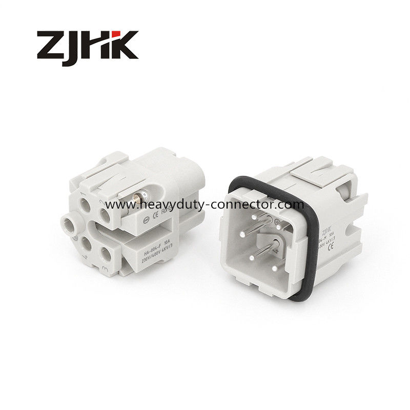 Conectores de 4 pines de trabajo pesado de tornillo Conectores masculinos y femeninos Conector cuadrado 10A